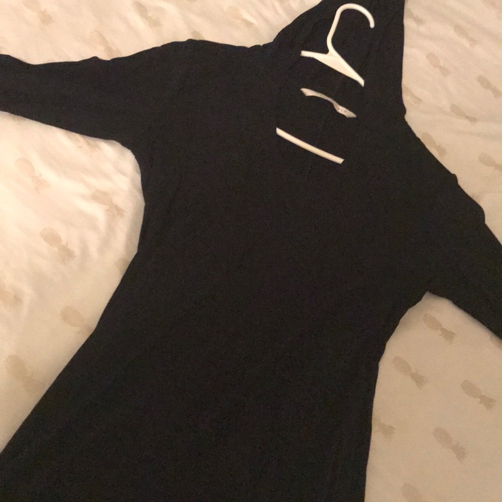 Basic black dress with hoodie